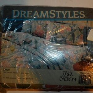 Vintage 80's Dreamstyles Deco Twin Sheet Set